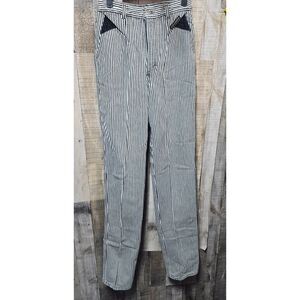 Rocky Mountain Rockies Vintage Black White Stripe High Rise Straight Leg Mom Jea